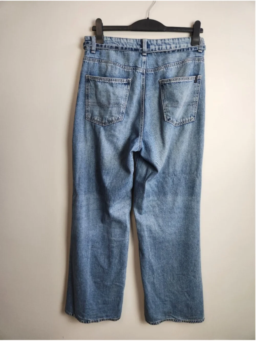 Buffalo Alecia Wide Leg High Rise Jeans Denim Sz W31 Baggy Oversized Comfortable